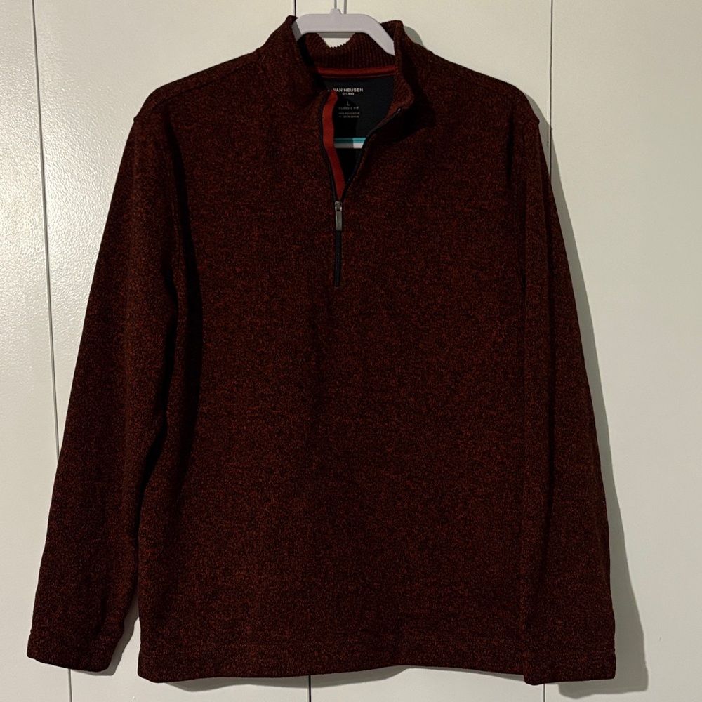 Van Heusen Mens Quarter Zip Pullover